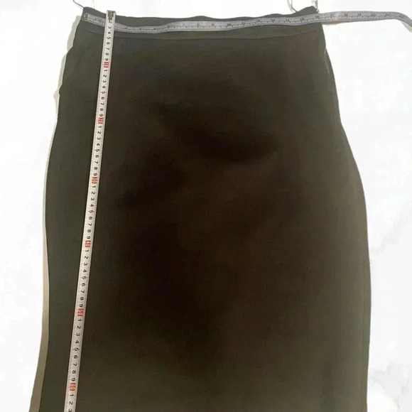 Philosophy black timeless straight fit A line classic office lined midi skirt 12 - Picture 5 of 5